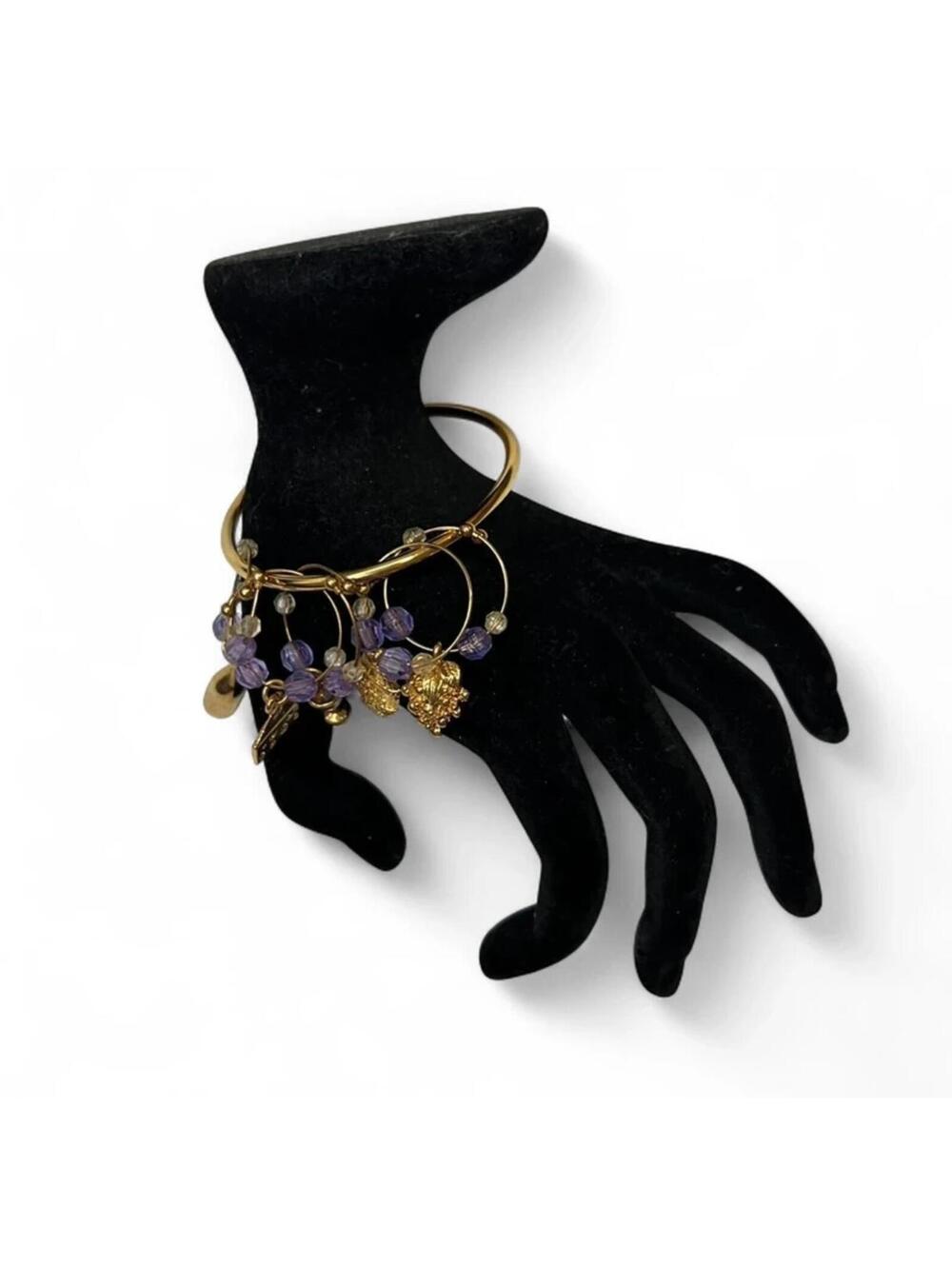 A vintage wine themed charm bracelet